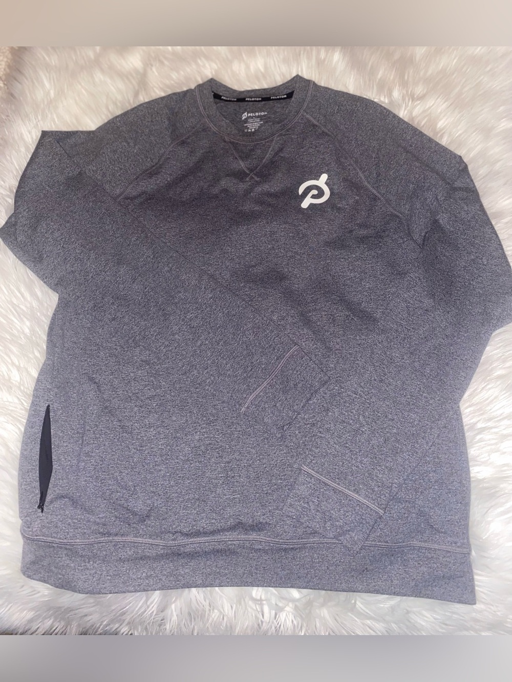 Peloton Men’s Charcoal Crewneck Long Sleeve- Size Small